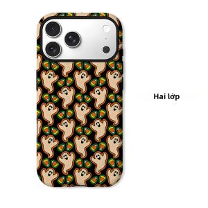 Ốp Điện Thoại Halloween Ghost Candy Corn Cho iPhone Hai Lớp Chống Sốc Vỏ TPU Mềm Chống Trầy Xước Tương Thích Với Nhiều Mẫu Máy