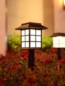 Solar LED Lampu Outdoor Garden Palace Lantern Solar Powered Led Light Outdoor Waterproof Plug Yard Lawn Decorative Lamp