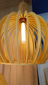 FourCJH Modern Minimalist Decorative Wood Hanging Lamp for Indoor Ceiling Lights Decor