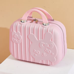 Mini Travel Suitcase Cute Small Luggage Subbox Cartoon 14 Inch Makeup Box Handbag Storage Bag Wedding Box Female Youth