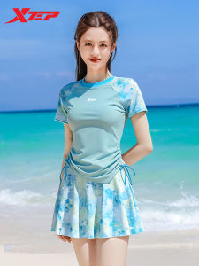 XTEP | Conservative Drawstring Slimming Tummy Control Women Swimwear