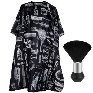 2 ชิ้นมืออาชีพตัดผมเคปด้วยแปรงปัดฝุ่นคอ ขนาดใหญ่ขนาดร้านตัดผมเคปสําหรับผู้ชายผู้หญิงและเด็ก