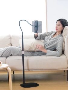 Lazy Floor Tablet Phone Stand Holder BedsideMulti-angle adjustablephone live rack bracket手机平板落地支架
