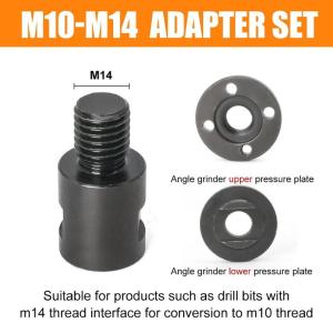 Angle Grinder Thread Converter M10 to M14 Adapter Steel Connector for Power Tool Conversion in Garage Projects