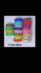 1 Inch Fancy Poly Ribbon with Metallic Lines #6045 33 yards Ribbon for Gift Wrapping Decorations Crafting
