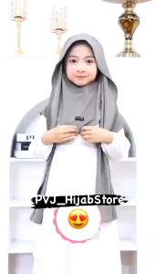 Pashmina Instan Inner Leher Anak Remaja 7-13 tahun Jersey Premium | pashmina instan anak inner ninja oval 3 in 1