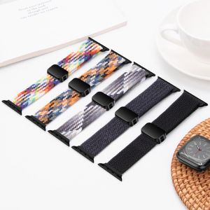Braided Strap With Magnetic Clasp for Apple Watch Band 46mm 49mm 45mm 44mm 42mm 41mm 40mm 38mm Women Men Soft Nylon Sport Loop Band for iWatch Ultra/2 Series 10 9 8 7 6 5 4 SE SE2