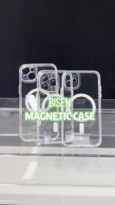 BISEN MAGNETIC CASE Simple Transparent PhoneCase For SAM S22 S22ULTRA S22PLUS S23 S23PLUS S23ULTR