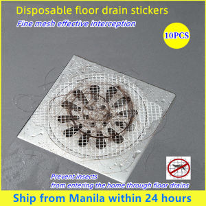 10pcs Shower Drain Stickers Hair Catcher Mesh Stickers Floor Drain Net Cover Seamless Glue Floor Drain Protection Mesh Sticker For Bathroom Water Proof Stickers Drain Sticks - Lazada