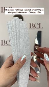 RIGEL - Set Metal Nail File Stainless 100|180 | Kikir Kuku Tangan Manicure | Refill 10pcs