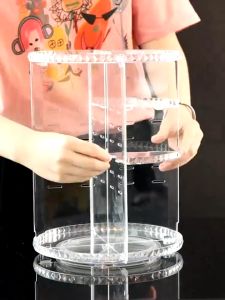 Home2U🏡 360 Rotate Makeup Organizer Diamond Cosmetic Makeup Transparent Storage Box Extra Large Rotating Rack Organizer