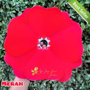 KELOPAK BUNGA/CUP BUNGA HIAS BAHAN KAIN STOKING DIAMETER 29 CM