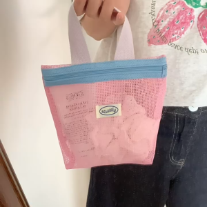 Tas Jaring Multifungsi Tas Transparan Organizer untuk Kosmetik Make Up Sabun Mandi Perlengkapan Travel & Renang