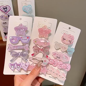 Muse Harbor เครื่องประดับผมเด็กกิ๊บติดผมการ์ตูนเด็กน่ารักไม่ทำร้ายผมแฟชั่นเครื่องประดับผมสาวหน้าม้าคลิปด้านข้างการ์ตูน