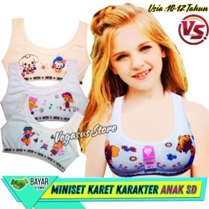 Miniset Anak Perempuan Karakter Kartun Karet Sport girl-Anak Cewek ABG SD Kelas 4-6 Usia 6-12 Tahun