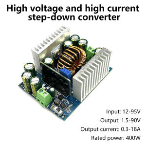 500W Adjustable Step-Down Power Module DC 12-95V to 1.5-90V 18A Constant Voltage/Constant Current Buck Converter LED Driver