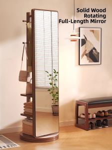 XIDUOSHU | Rotatable Mobile Full-length Dressing Mirror with Hanger