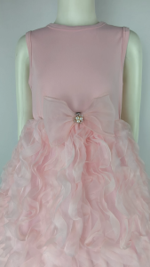 Big Joy Girls Casual Dress Divina Cotton with Layered Raffles Design with Ribbon For Ages 1 to 5 Yrs old 554460