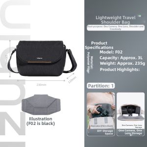 Ulanzi | Lightweight Travel Camera Bag for Photo and Lens Protection