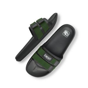 Dilset - Kaisi Dark Green | Sandal Slop Velcro | Sandal Slide | Sandal Slide Pria Wanita | Sandal Original