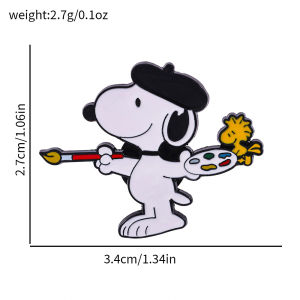 Bandai | Cute Cartoon White Dog Enamel Pin Set - Pins and Badges Perfect for Backpacks Creative Gift for Friends