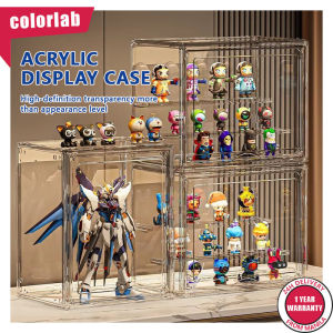 Colorlab Acrylic Display Case Transparent Boxes Popmart Stackable Magnetic Dustproof Box Toy Storage Box