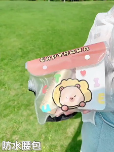 Capybara Waterproof Phone Bag 📱 卡皮巴拉手机防水袋 Beg Telefon Kalis Air Outdoor Floating Cute Touchscreen Swimming Waist Bag Beach Transparent Diving
