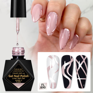 10ml Golden Silver Metallic Liner Nail Gel Polish DIY Manicure Nail Supplies UV LED Soak Off Varnish for Painting Nails Design