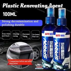 100ml Car Plastic Renovating Agent Spray Coating Rubber Restorer Renew Polish Wax Leather