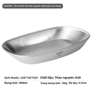 Tiartisan | Đĩa Hấp Cá Bằng Titanium Dùng Cho Dã Ngoại 