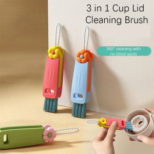 3 in 1 Cup Lid Cleaning BrushPortable Multifunctional Crevice Cleaner Brush for Bottle Gap Tight SpacesKitchen Cleaning Tools