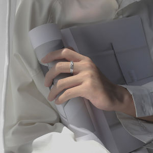 KELANXI | Trendy Minimalist Silver Ring for Men