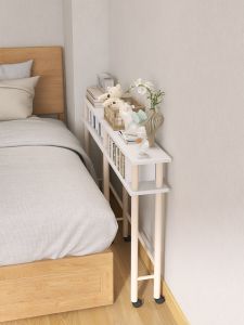 Modern Minimalist Bedside Gap Shelf Long Narrow Edge Storage Rack Wall Mounted Wood Material Economic Type Lin XiaoMù