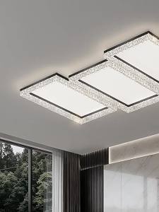 FANZHEN | Minimalist Modern Luxury Acrylic Ice Crack Pattern Round Full Spectrum Eye-Protection Ceiling Light