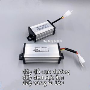Cục đổi nguồn xe đạp điệnxe điệnnguồn vào  36v48v60v72v ra 12vphụ tùng phụ kiện xe
