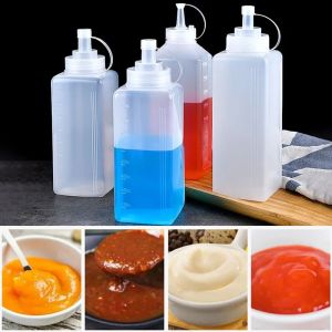🔥Fast shipping🔥 800/1000ml Sauce Squeeze Bottle Large Capacity Seasoning Bottle with Dustproof Lid Kitchen Tomato Salad Dressing Dispenser