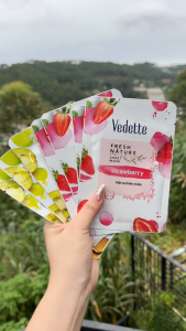 x Trio: Grape/Aloe Vera/Strawberry/Kiwi - Hydrating & Soothing Sheet Masks for All Skin Types 22ml