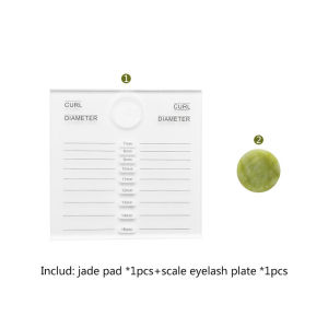 Eyelash Extension Scale Holder Acrylic Lash Display Board Glue Pallet False Eyelashes Jade Stone Pad Lashes Lifting Makeup Tools