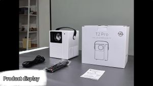 T2 PRO Mini Portable Projector with Autofocus 1080p Full HD Wireless Streaming and HDMI Support for Home Entertainment