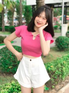 🌈 SpinnyHouse 🌈 เสื้อครอป 🧡ผ้าไหมพรม💚ครอปท็อปทรงคอปก‼️ปาด้า‼️น่ารักมาก ทรงแขนค้างคาวเบาๆ ทรงเป๊ะ 😍 ค้างคาว B-011-3-B