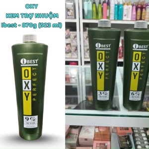 Oxy Kem Trợ Nhuộm Ibest - 870g (923 ml) Hương Thơm Dễ Chịu Chóng Xót Da Đầu Chính hãng.