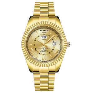 ธุรกิจคลาสสิกนาฬิกาผู้ชายปฏิทินวันที่ฟังก์ชั่นสายสแตนเลสผู้ชายรูปแบบโรมันนาฬิกาควอทซ์ของขวัญ