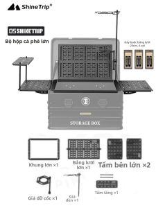 ShineTrip | Bàn Dã Ngoại Gấp Đựng Cho Picnics BBQ Trà Và Lẩu Nóng