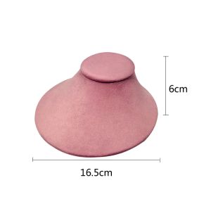 Pink Velvet Necklace Jewelry Portrait Neck Display Stand Fashion Pearl Necklaces Show Holder Jewellery Store Counter Organizer