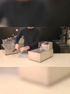 Panson หม้อทอดไฟฟ้า หม้อทอดเชิงพาณิชย์ ความจุขนาดใหญ่ 13L เครื่องทอดเฟรนช์ฟรายแบบลึก หม้อทอดไก่ เครื่องทำแป้งทอด เครื่องเสียบไม