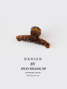 DUOSHANG | Elegant Acetate Hair Clip Midsize Shark Design For Bun Styling