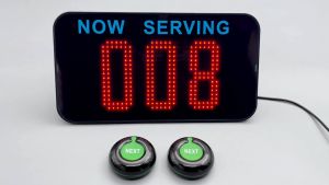 Wireless Priority Numberer Machine Queue Calling System for Clinic Kitchen Office Consult Room Counter Bank LED Display Plug and Play 优先号器 排队号码