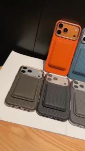 Strong Magnetic Wallet Leather Card Holder Case for iPhone 17 16 15 14 13 12 For Magsafe Carbon Fiber Leather Wallets Card Bag
