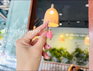 vòng tay hồ ly đá đào hoa tự nhiên vip lên dây cáp chốt khoá titan vòng tay đá phong thuỷ hợp mệnh thổ mệnh hoả trang sức thiết kế đủ hoá đơn thẻ bảo hành
