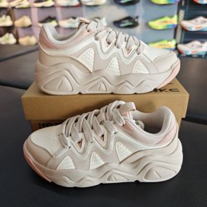 Erke Womens Skate Shoes Spring 2025 Leather Waterproof Trendy Style Low Top Laced Casual Sneakers Fashionable Sportswear